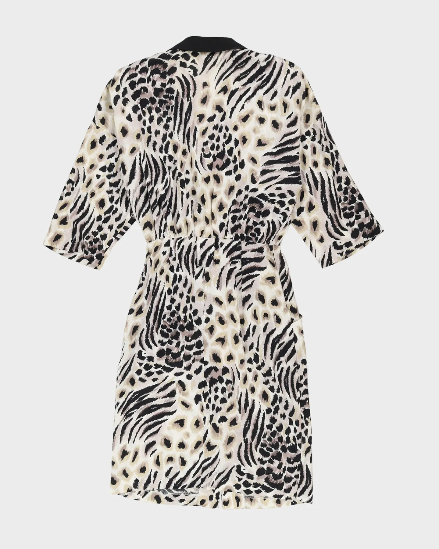 00s Animal Print Patterned Dress - S