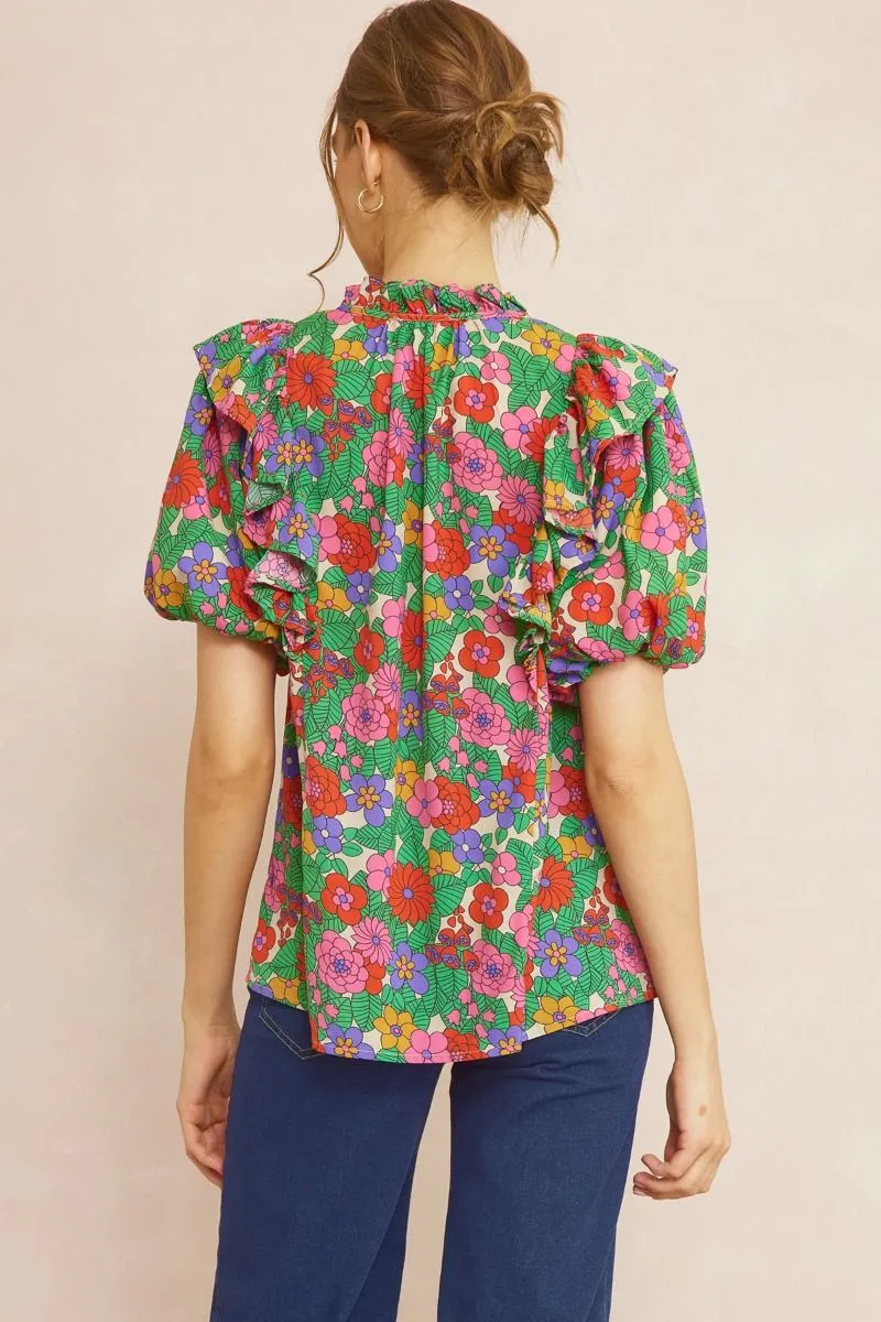 A Flair of Floral Top