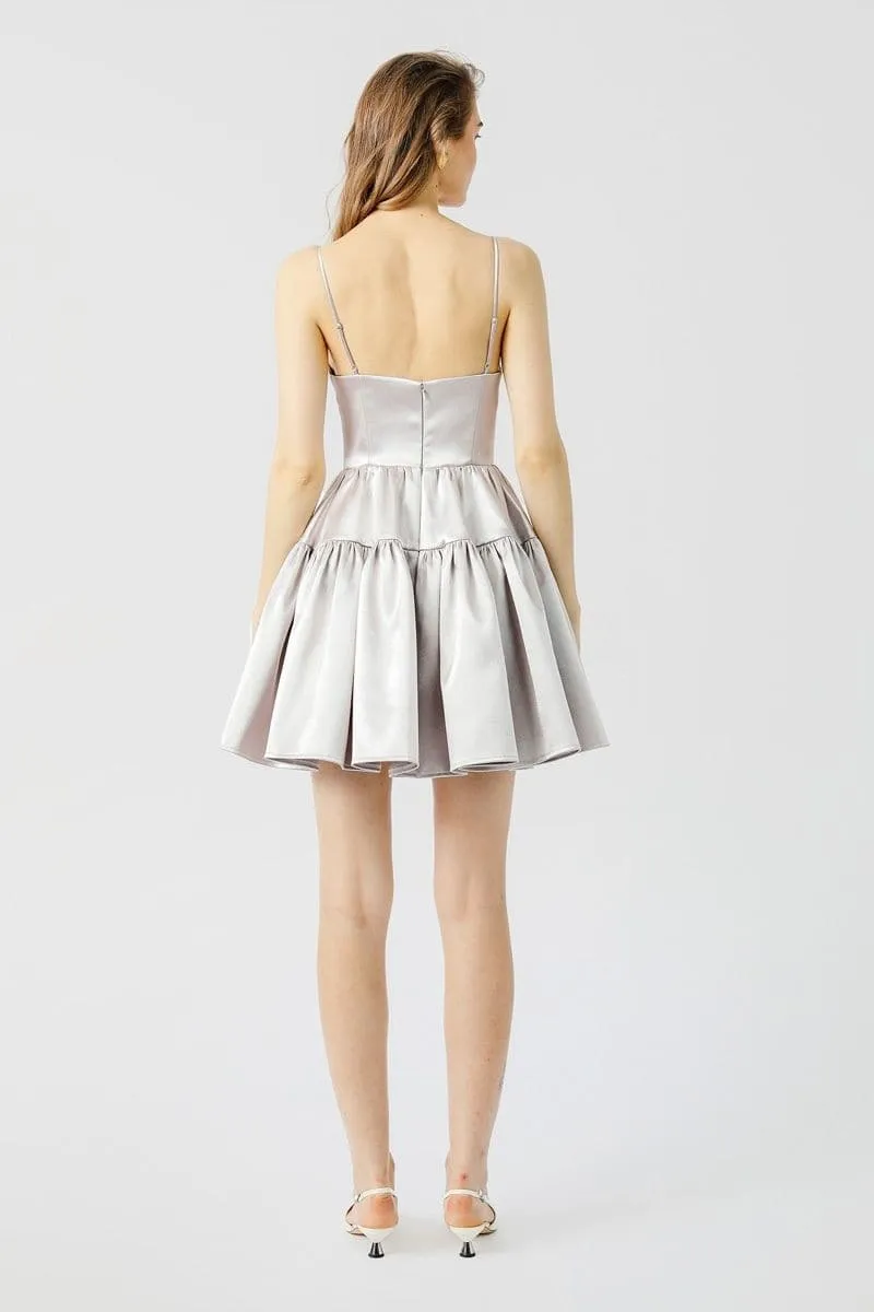 ADIE SILVER MINI DRESS