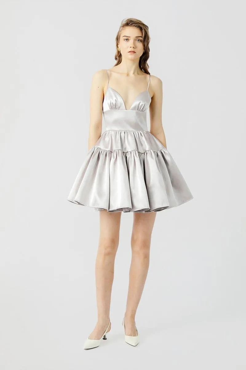 ADIE SILVER MINI DRESS