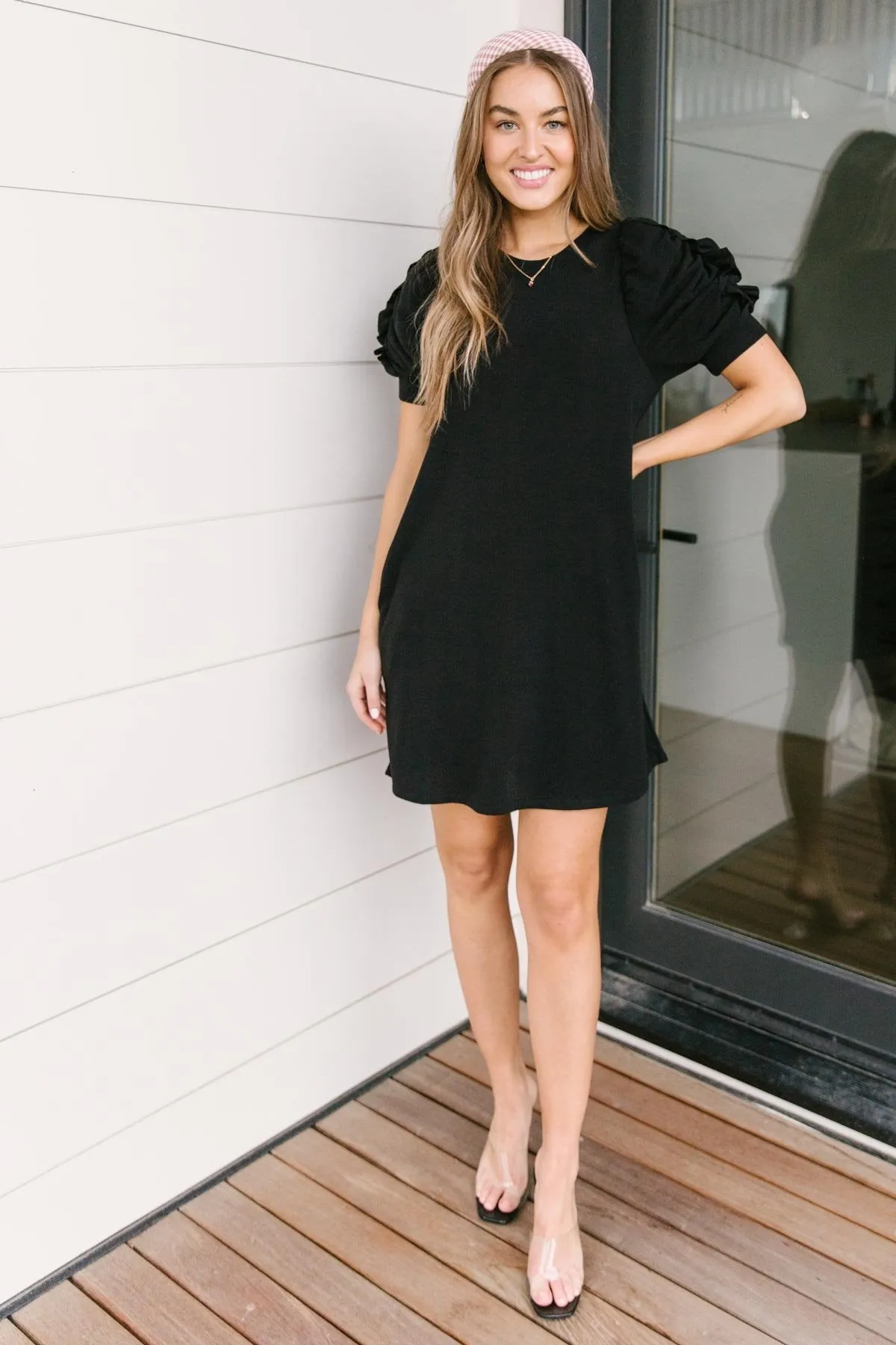 All in The Sleeve Dress in Black