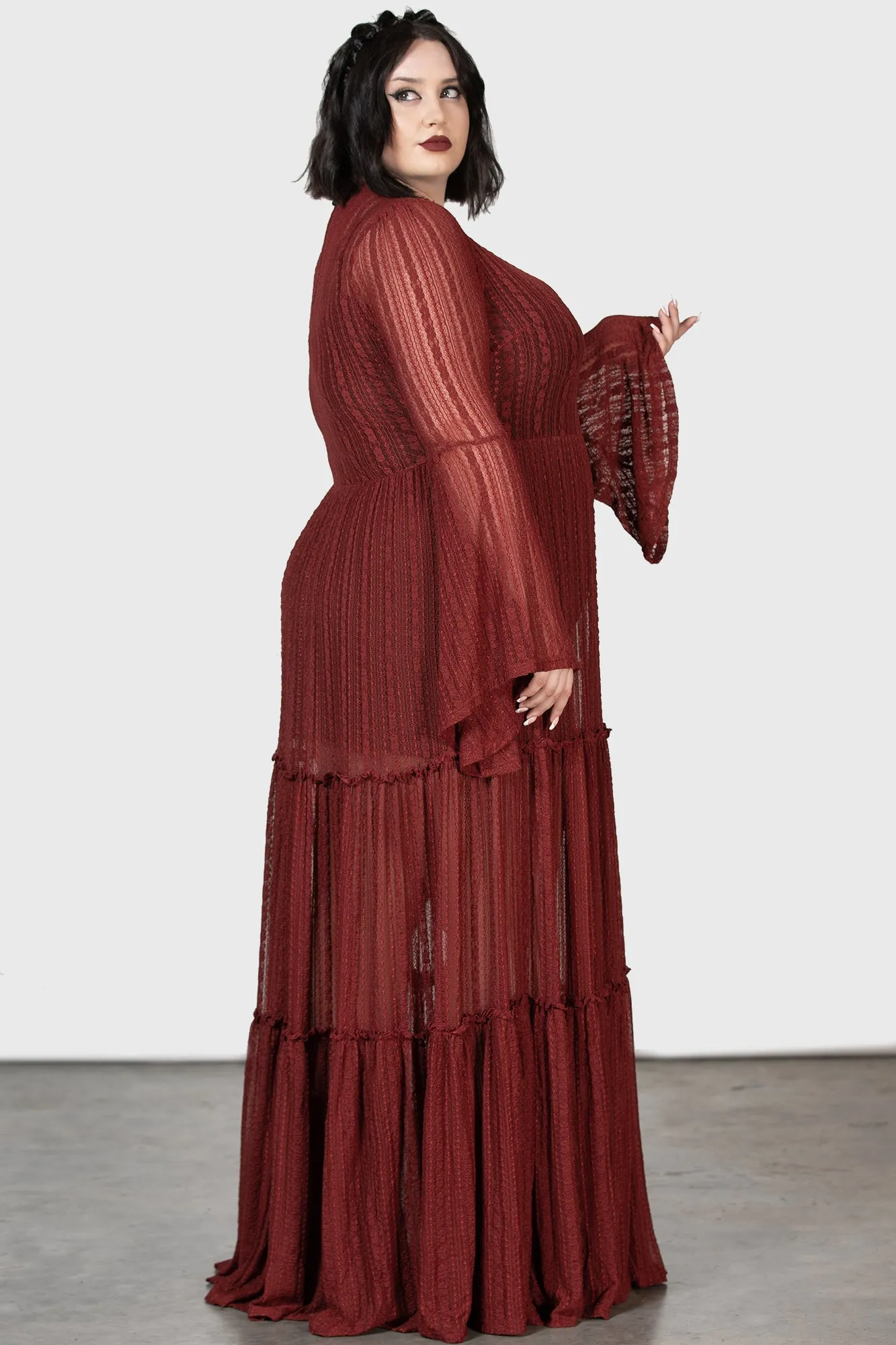 Amanita's Sorrow Maxi Dress [RED] [PLUS]