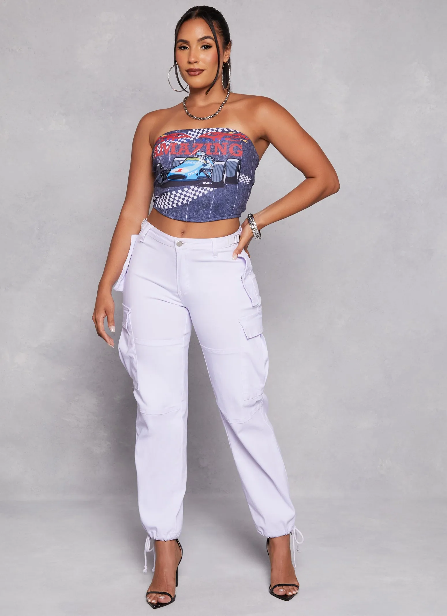 Amazing Racecar Graphic Tube Top