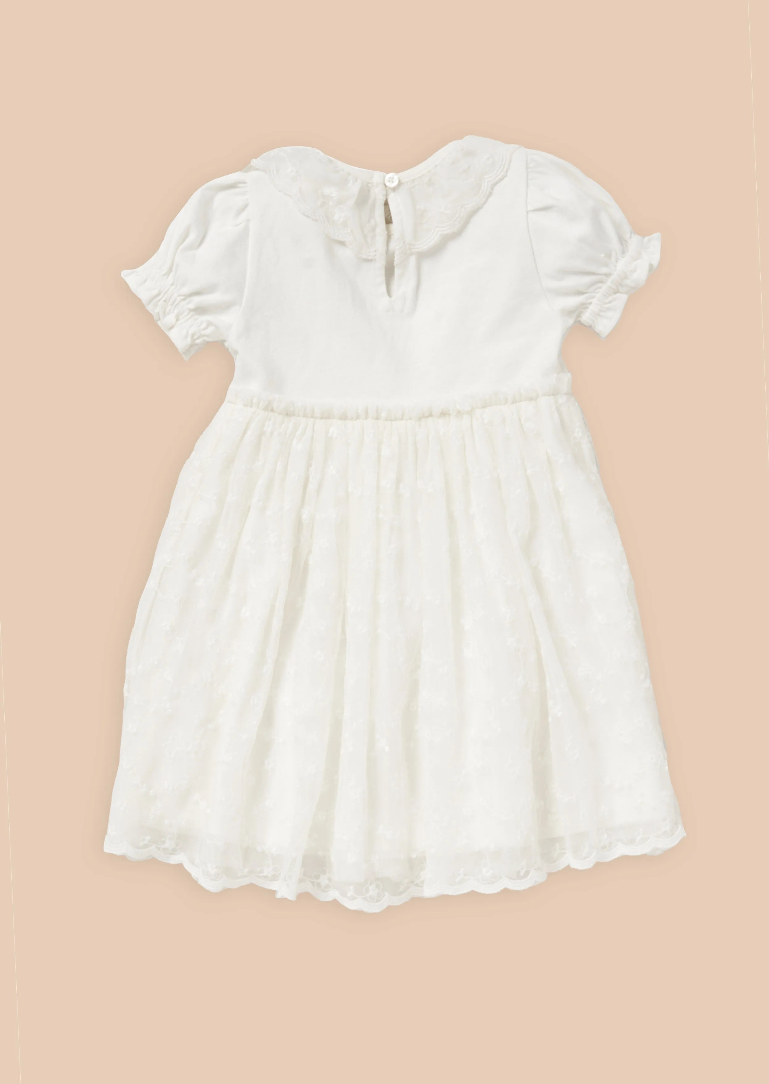 Amelia Ivory Tiered Lace Dress