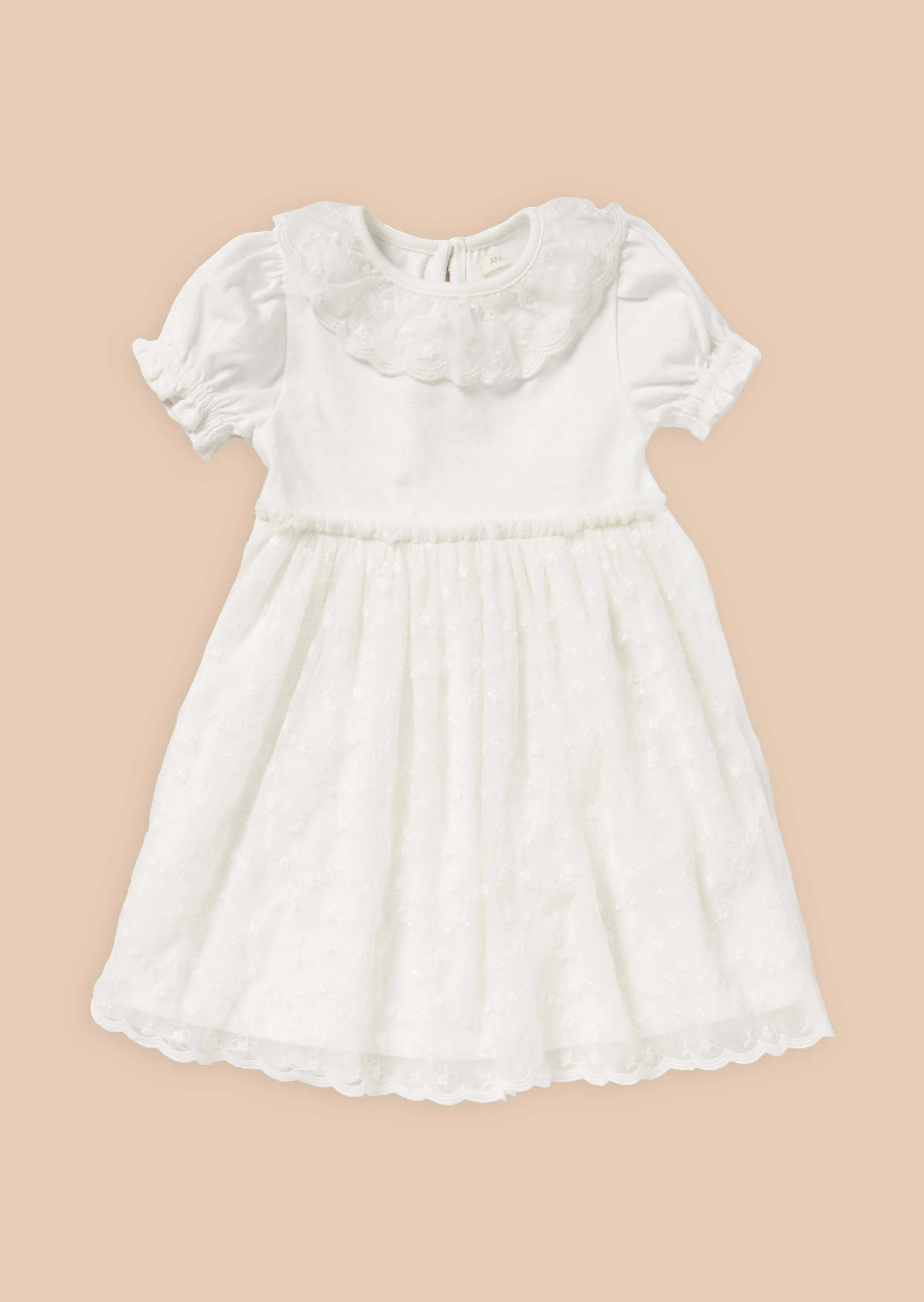 Amelia Ivory Tiered Lace Dress