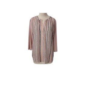 Ann Taylor Light Pink Printed Top | Pre Loved |