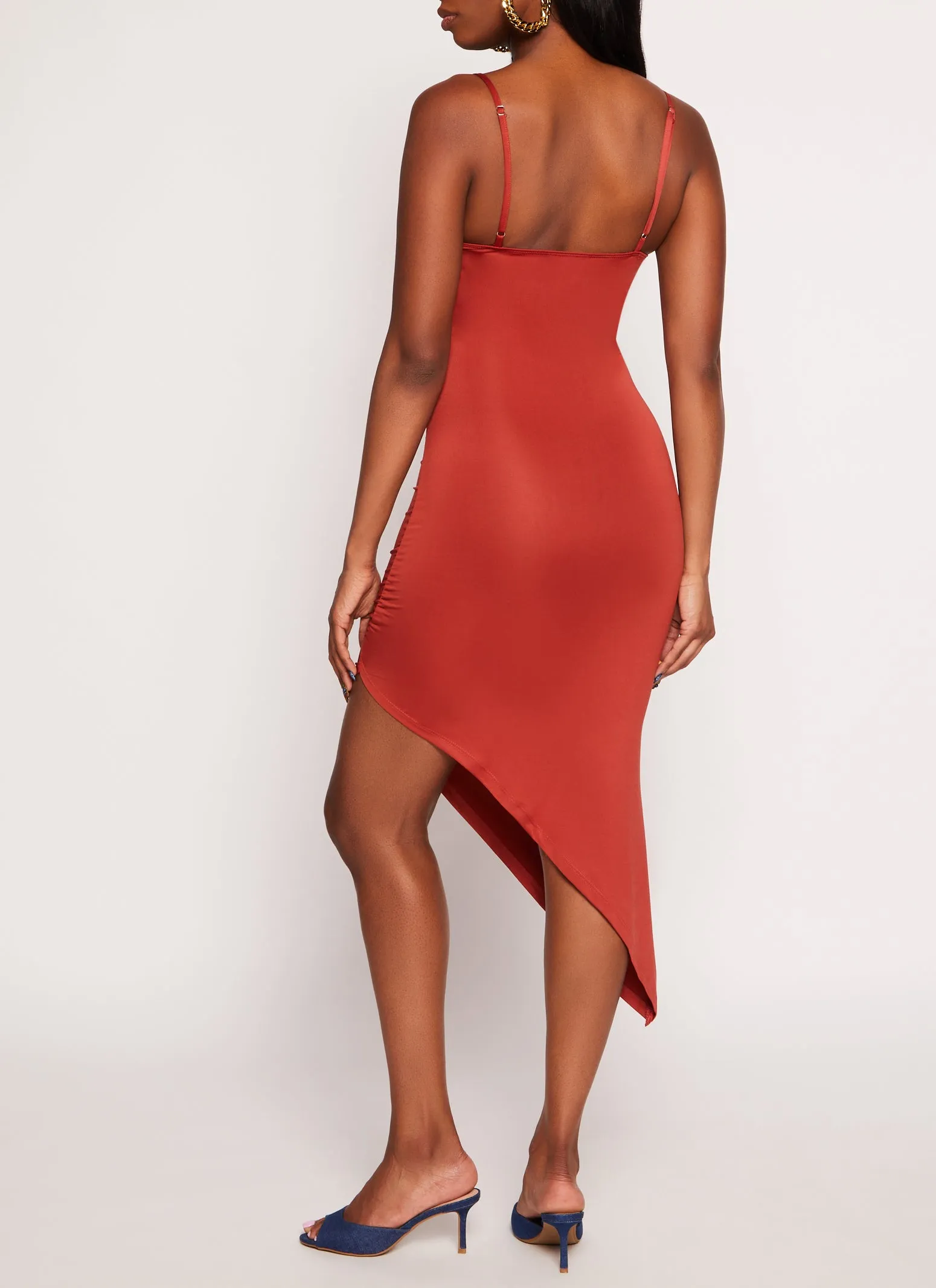 Asymmetrical Cami Midi Dress