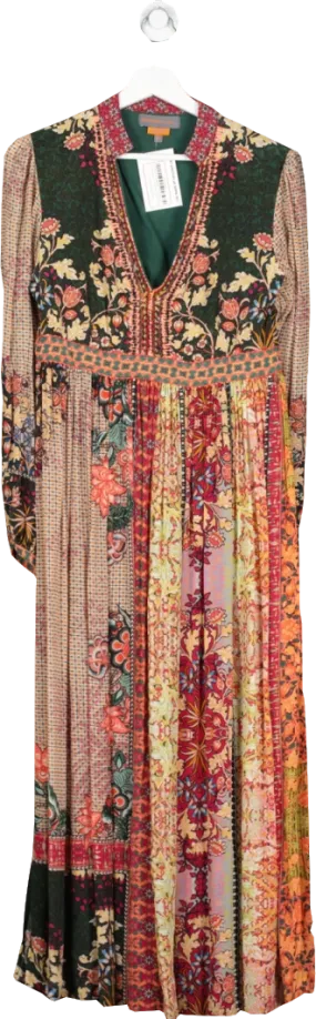 Bhanuni By Jyoti Multicoloured Bead Embellished Maxi Dress UK M