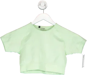 Bo   Tee Green Short Sleeve Crop Top UK S