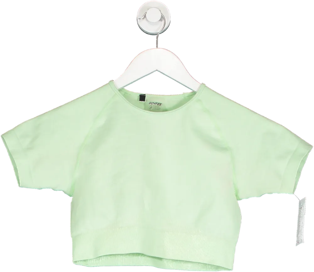 Bo   Tee Green Short Sleeve Crop Top UK S