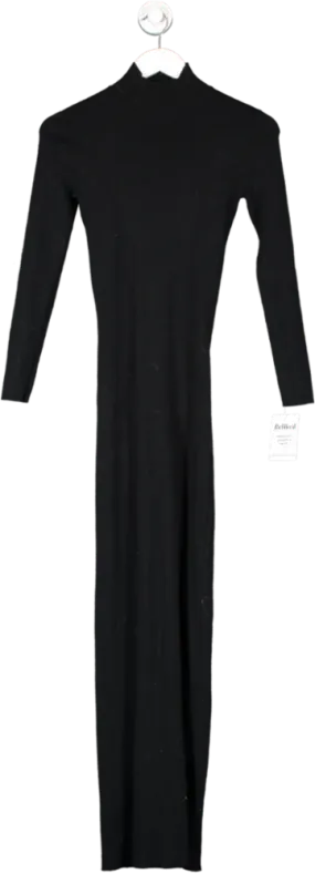 BOA Black Fine Knit Maxi Dress UK S