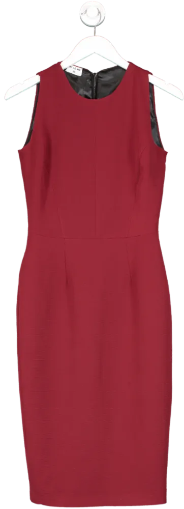 By Le Me Red Textured Midi Dress UK 8