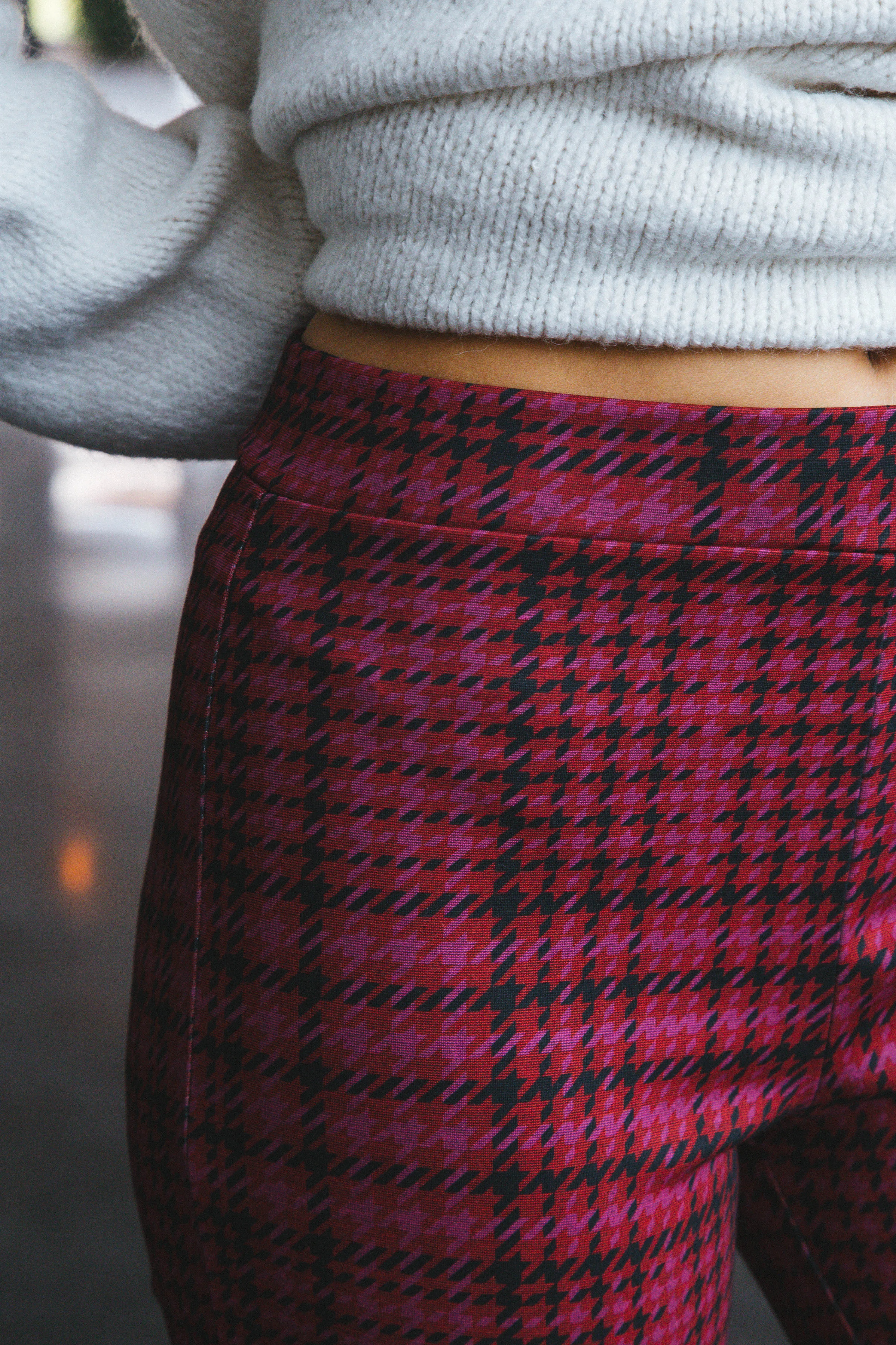 Carnaby Kick Crop Plaid Pant, Pink Glee | Sanctuary