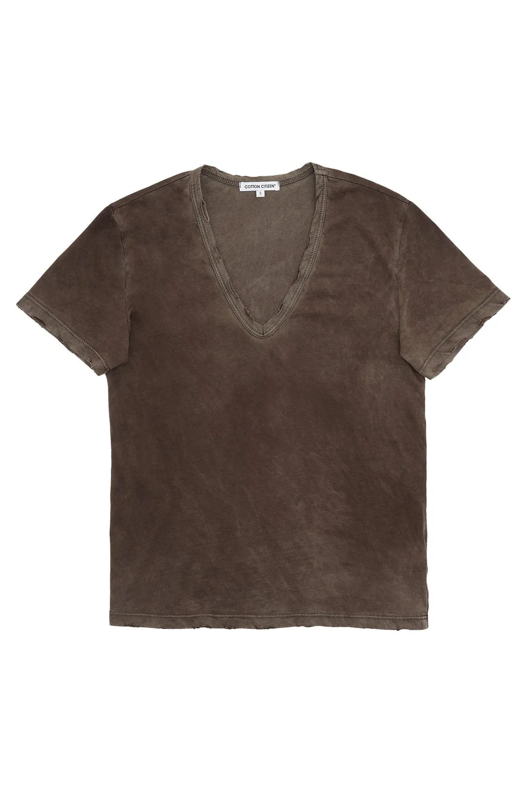 Cotton Citizen Standard V-Neck Tee - Vintage Espresso