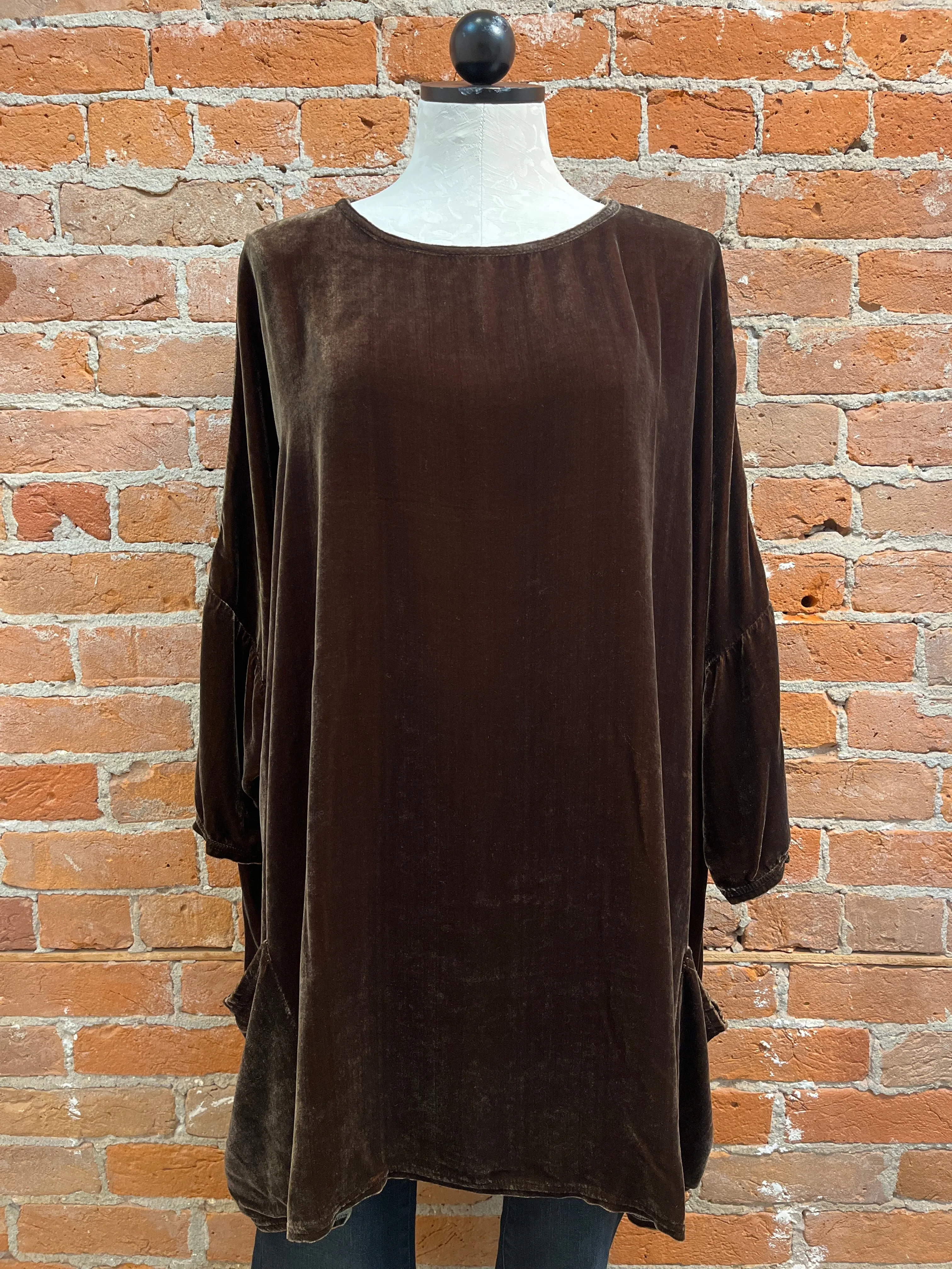 Cut Loose tunic, velvet one-size pocket