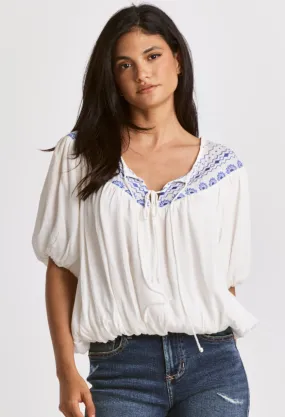 Dear John Manera Embroidered Top