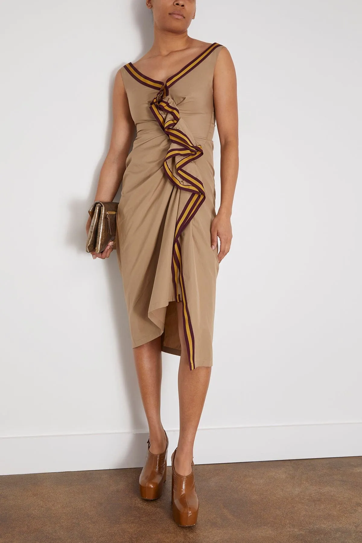 Dinari Tape Dress in Beige