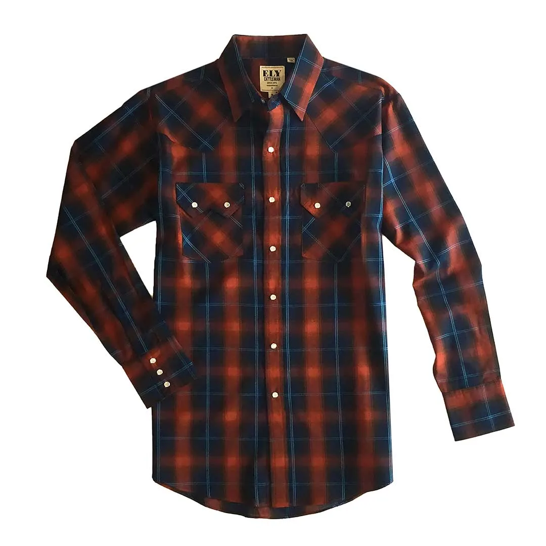 Ely Cattleman Men's Dobby Plaid Shirt