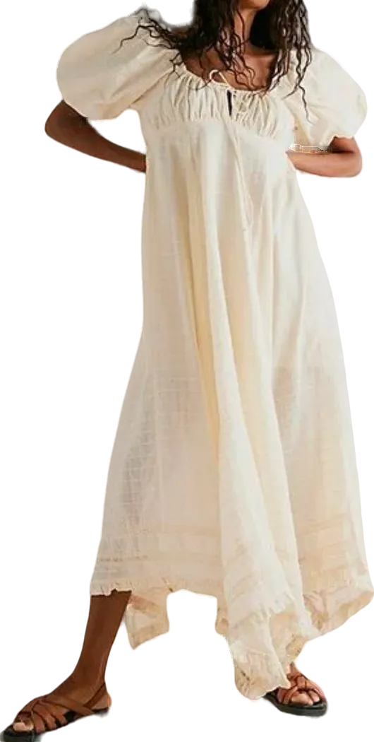 Free People Cream On My Level Maxi Dress UK XS