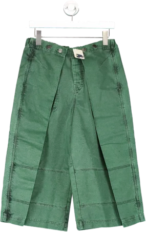 Free People Green Keep Calling Crop trousers UK 10