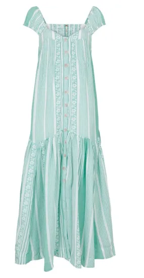 Free People Green Mabel Maxi Dress UK XS