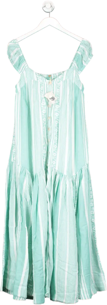 Free People Green Mabel Maxi Dress UK XS