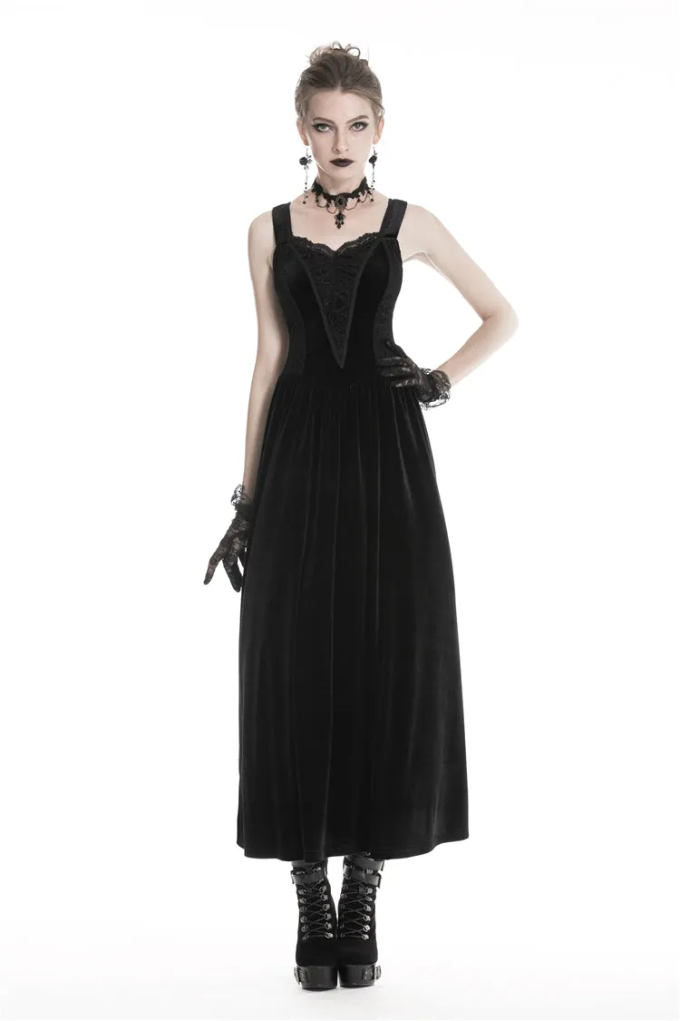 Gothic women maxi strap dress DW322