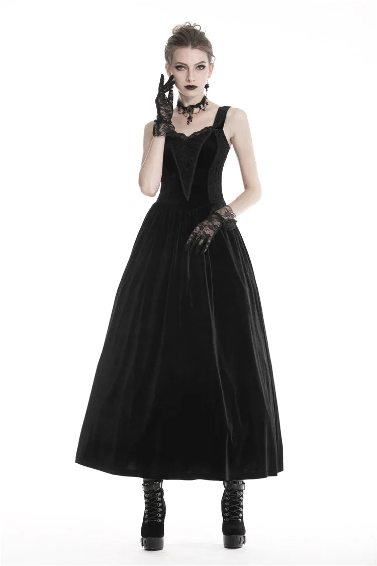 Gothic women maxi strap dress DW322