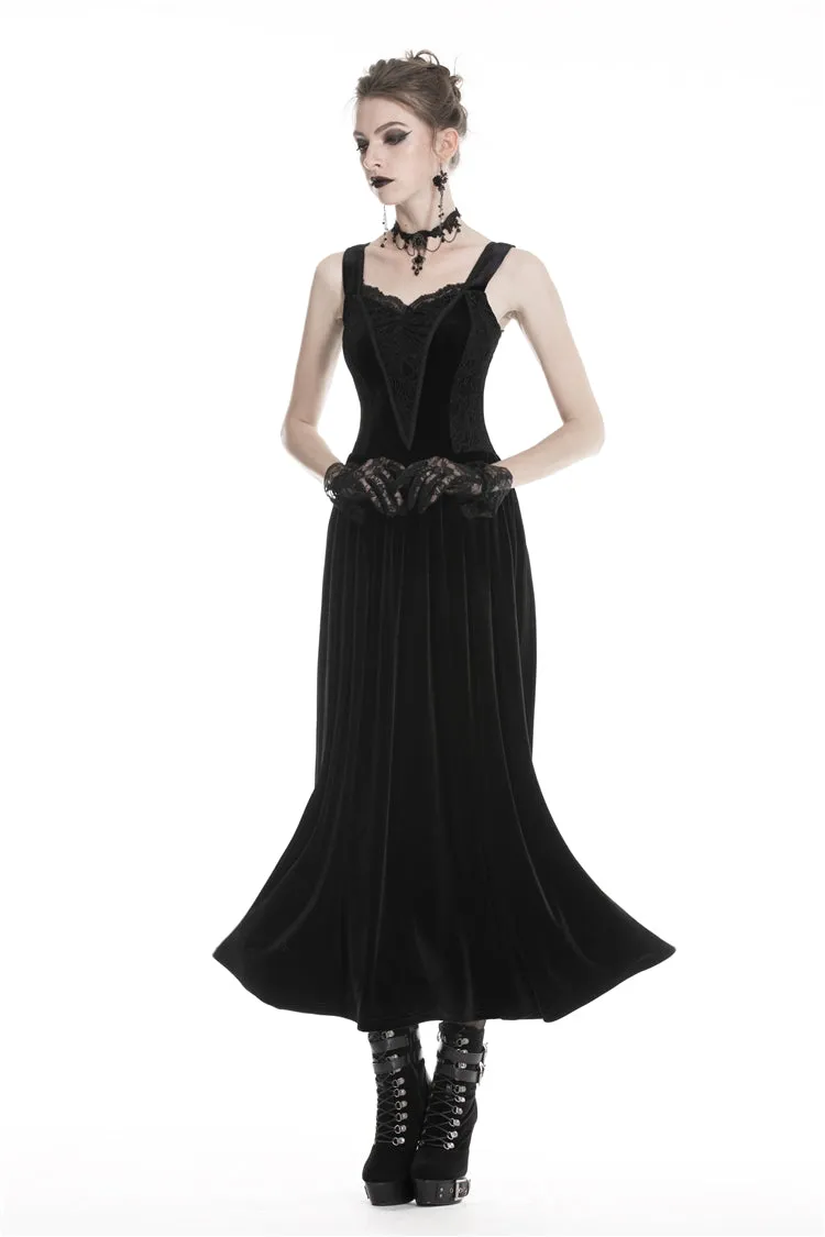 Gothic women maxi strap dress DW322