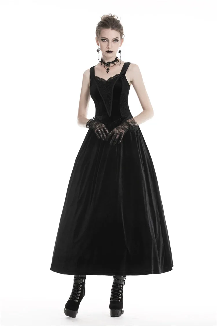 Gothic women maxi strap dress DW322