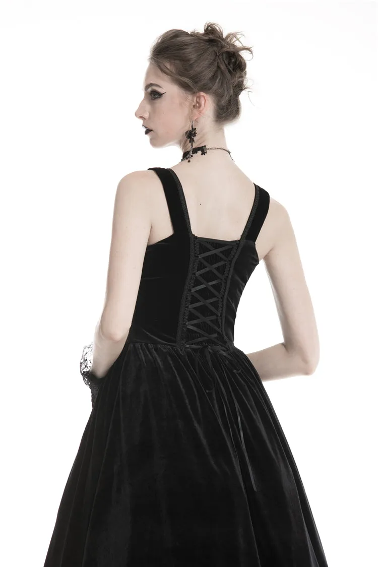 Gothic women maxi strap dress DW322