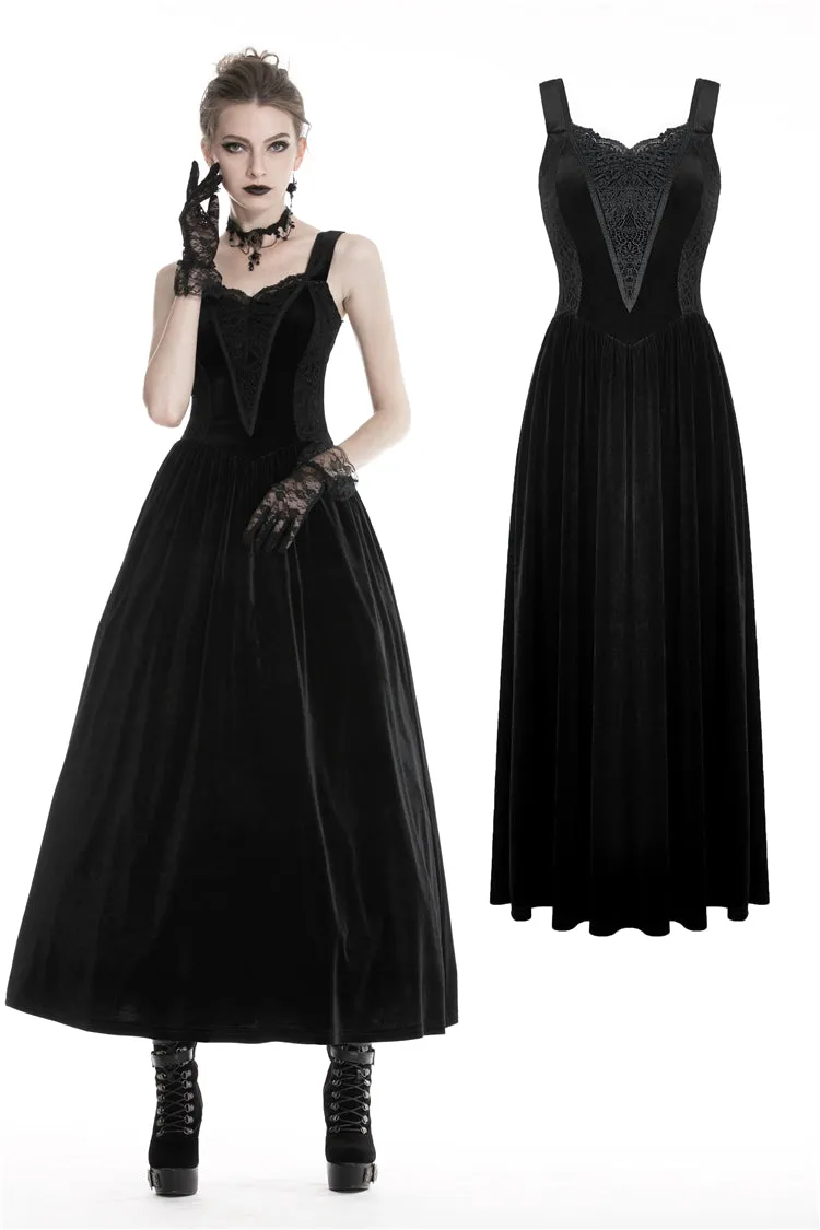 Gothic women maxi strap dress DW322