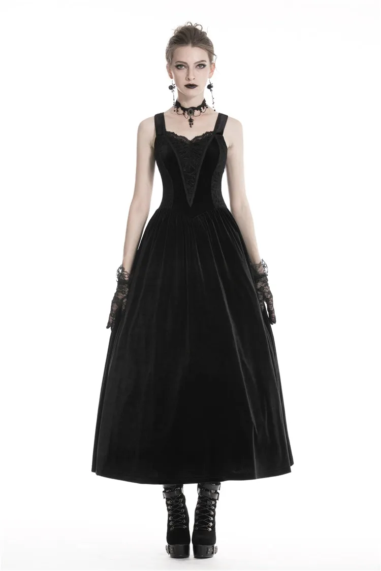 Gothic women maxi strap dress DW322