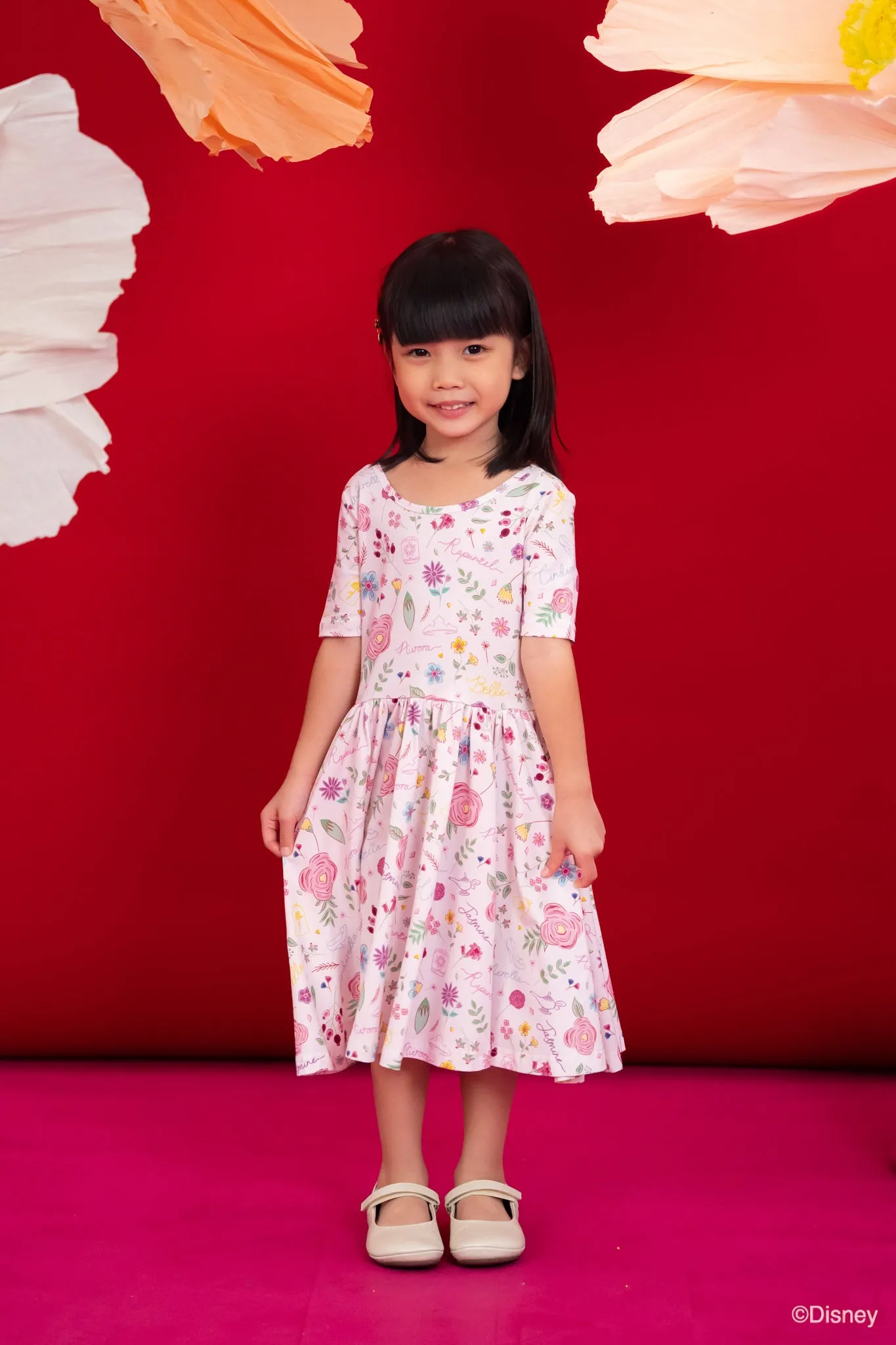 Jersey Lyla Dress - Lilac Princess Garden