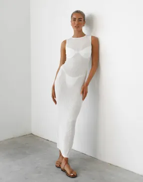 Kinetic Maxi Dress (White)