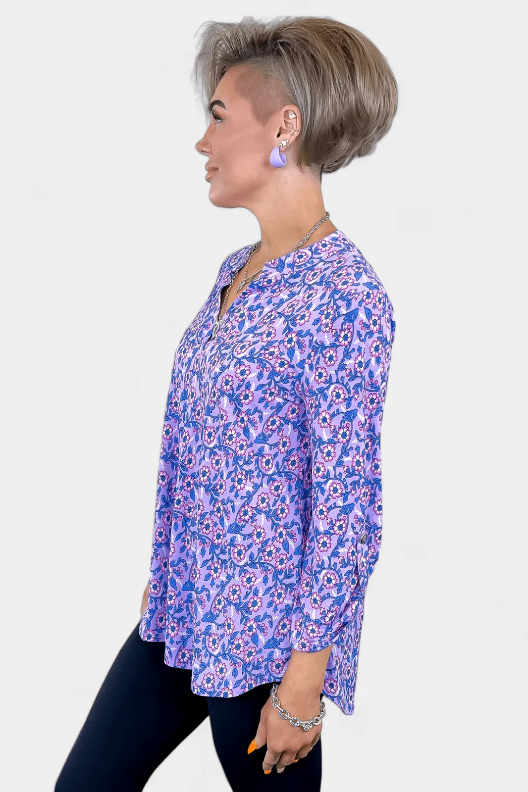 Lavender Flower Lizzy Top [NO RETURNS]