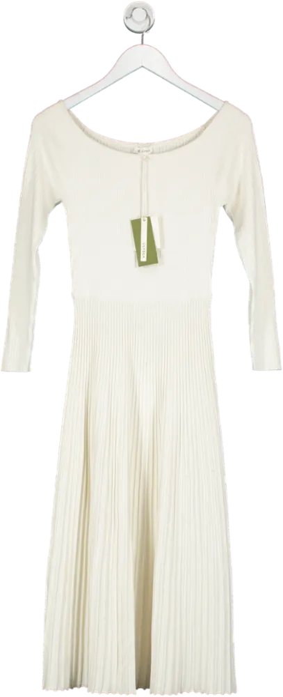 lilysilk Cream The Vivi Knit Dress UK S