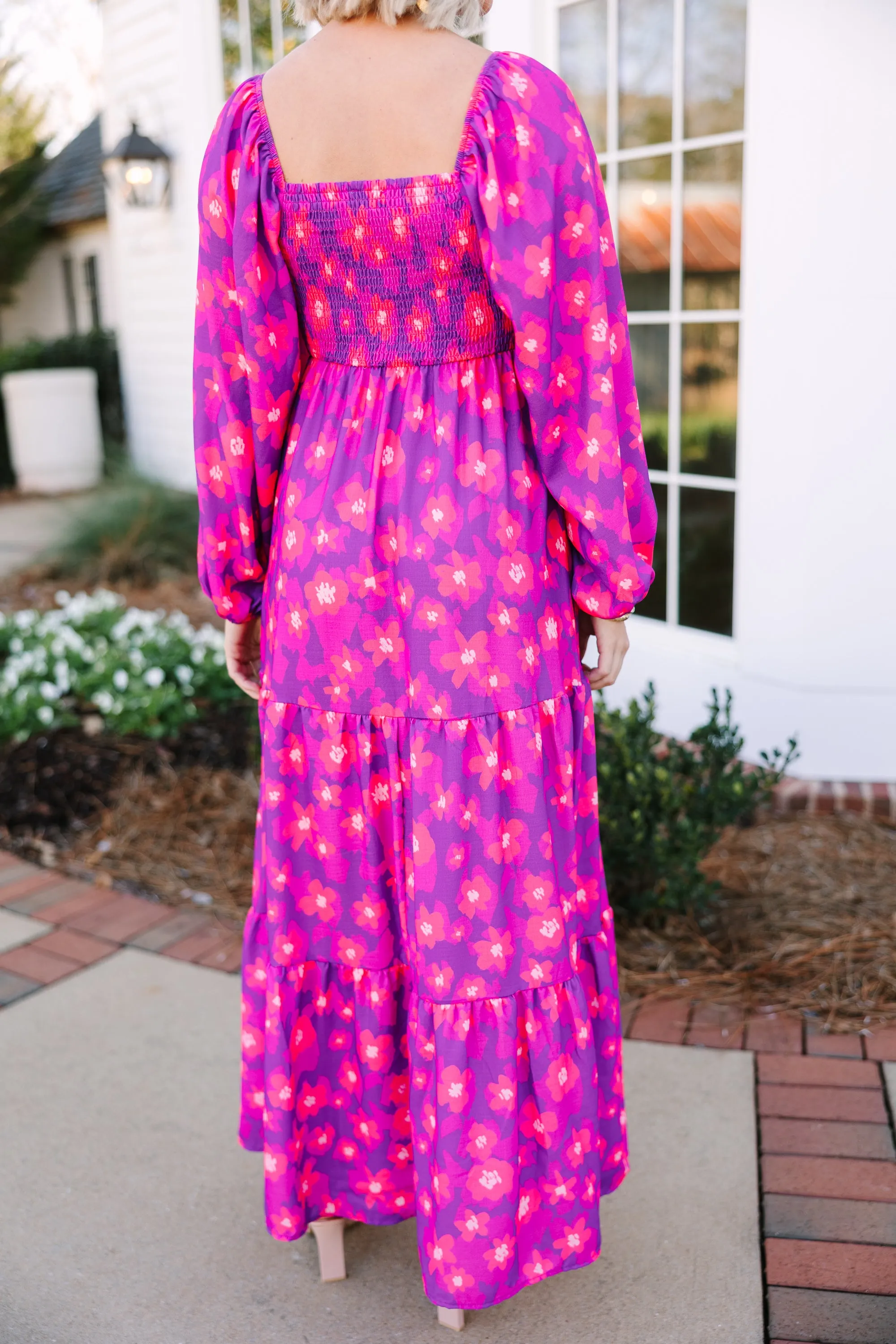 Living In Love Purple Floral Maxi Dress