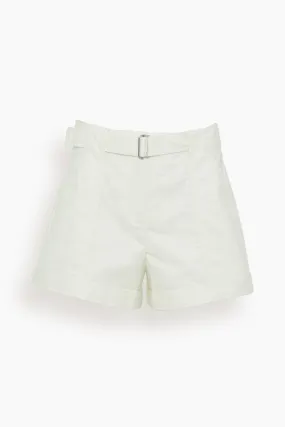 Lourie Belted Shorts in White