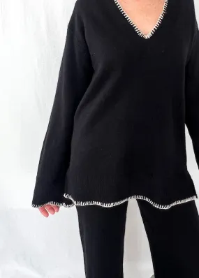 Luna Knit Top - Black