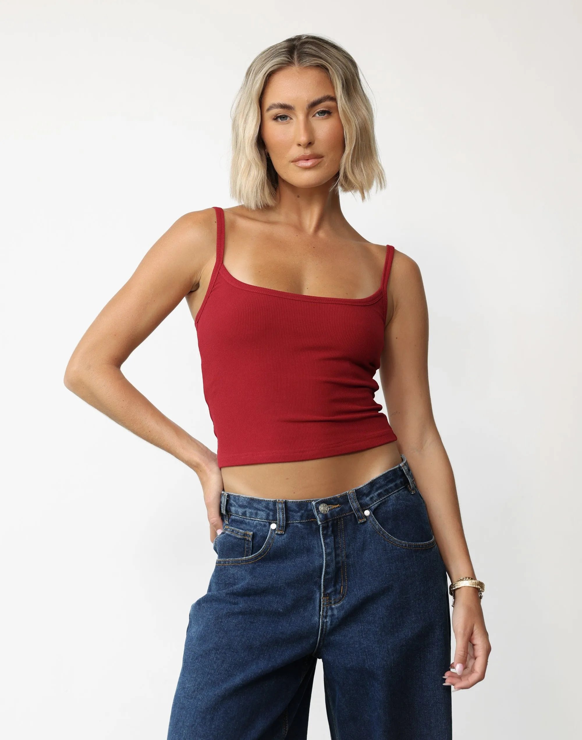 Malina Cami Top (Cherry)