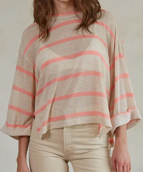 Only Poppy Pullover - Natural/Pink