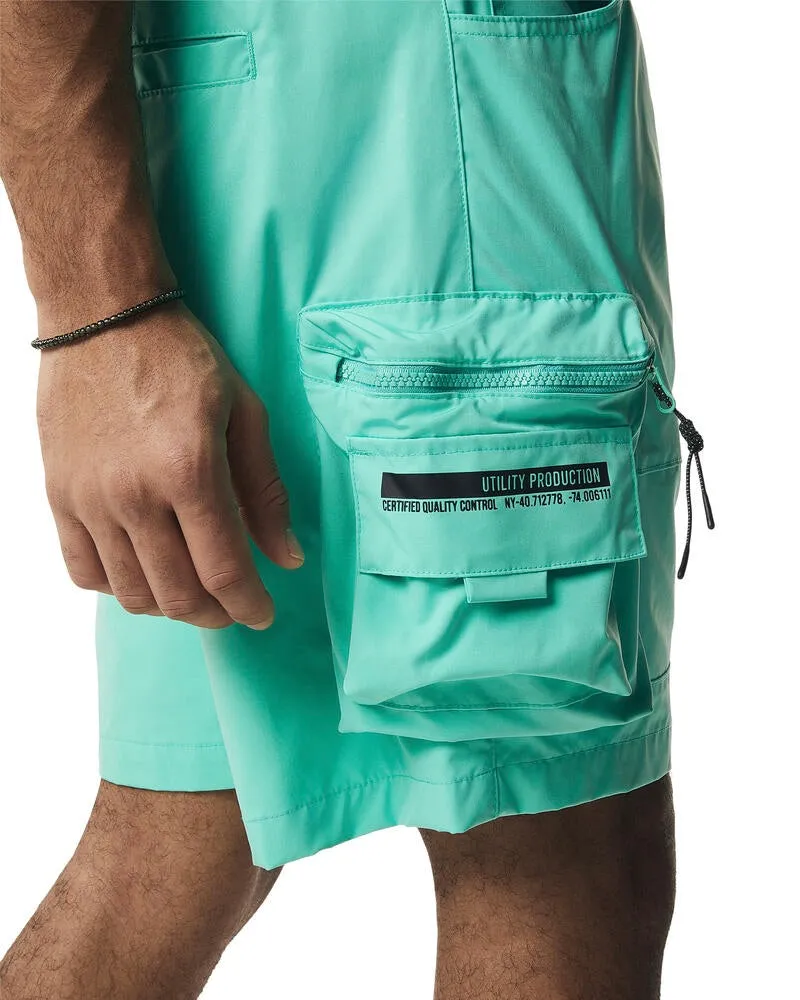 Pigmented Utility Nylon Cargo Shorts