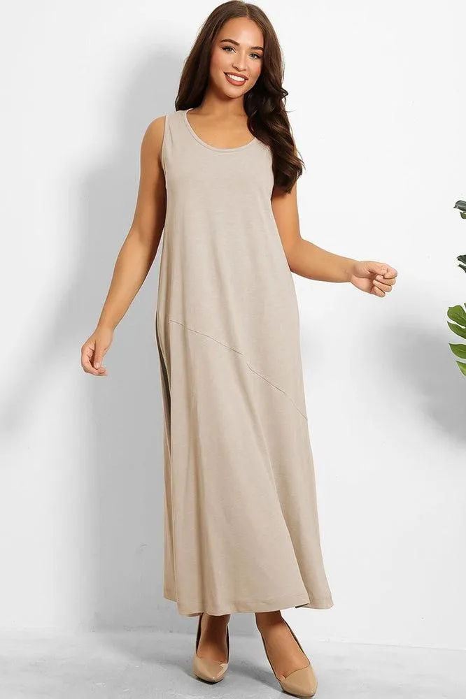 Pure Cotton Sleeveless Maxi Summer Dress