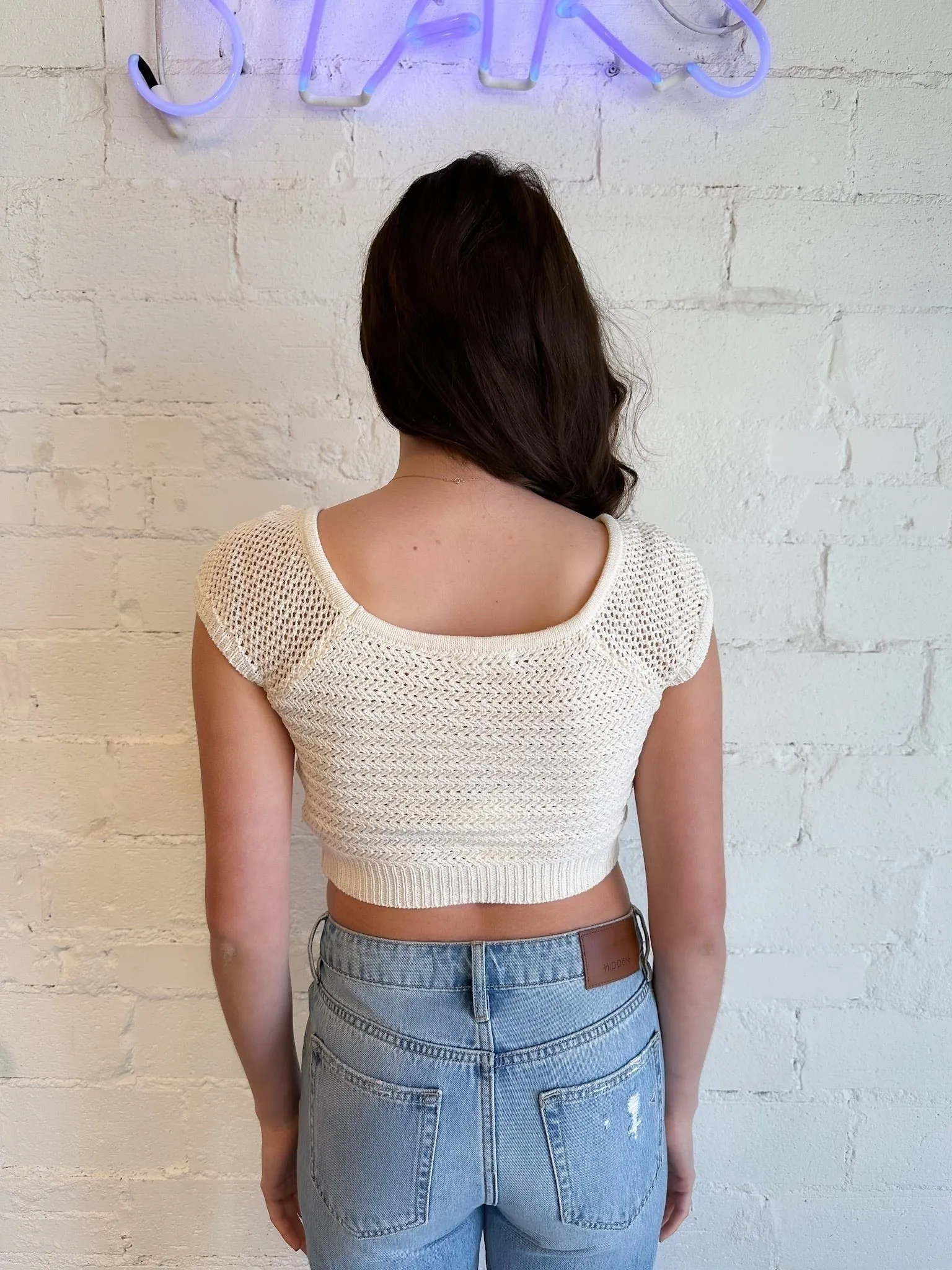 Rose Crochet Knit Top