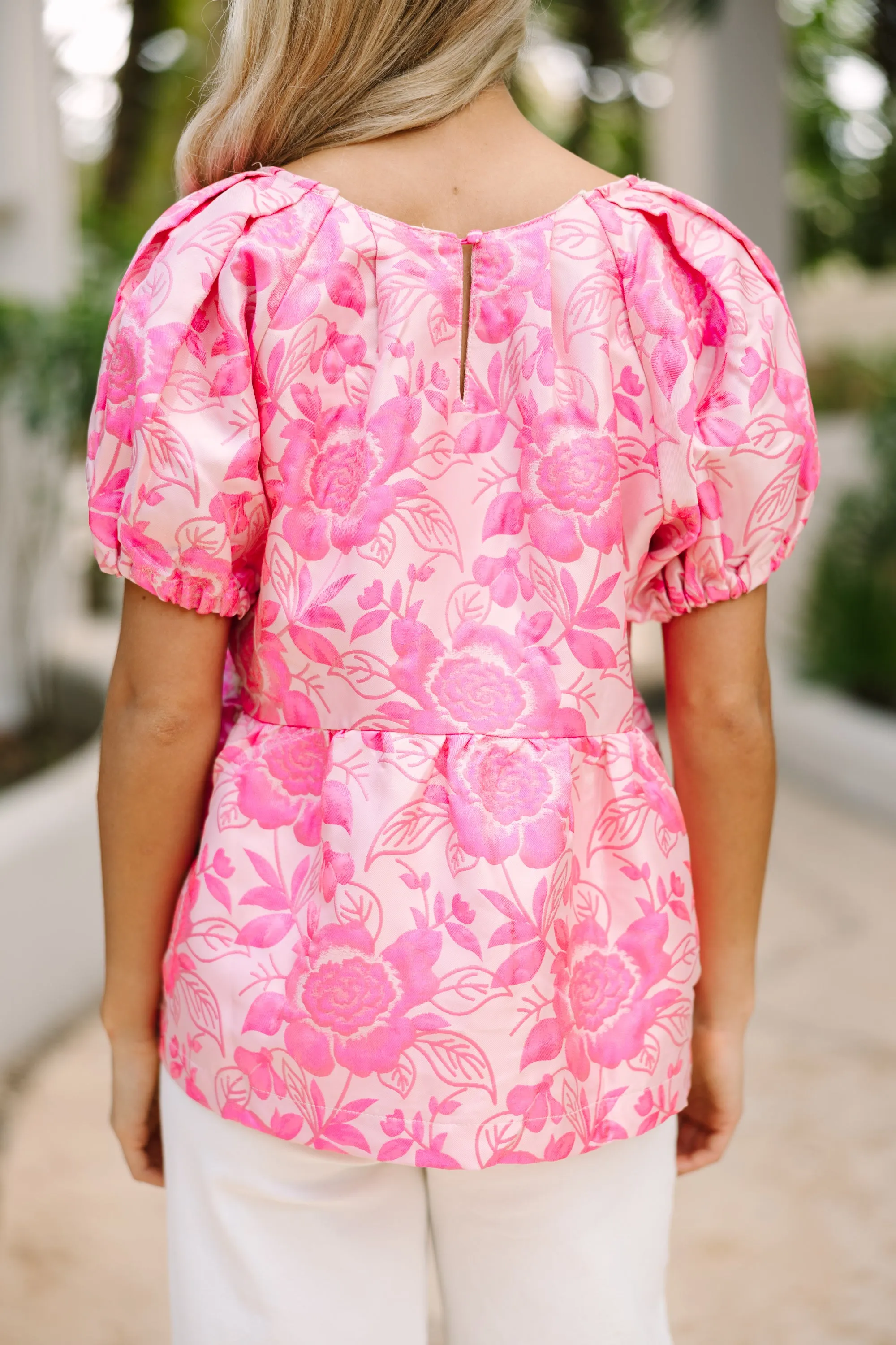 Sweet New Days Pink Floral Blouse