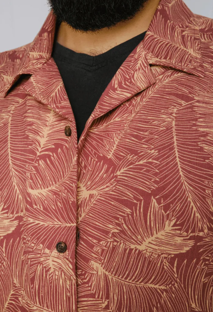 The Toby Tencel Shirt | Palm Print