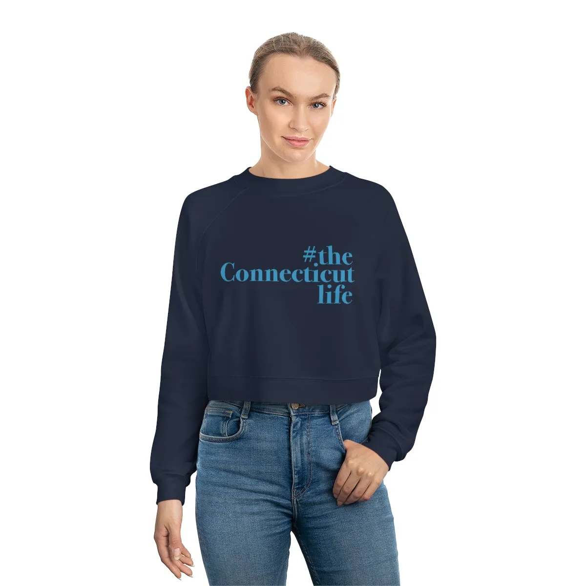 #theconnecticutlife Women's Cropped Fleece Pullover