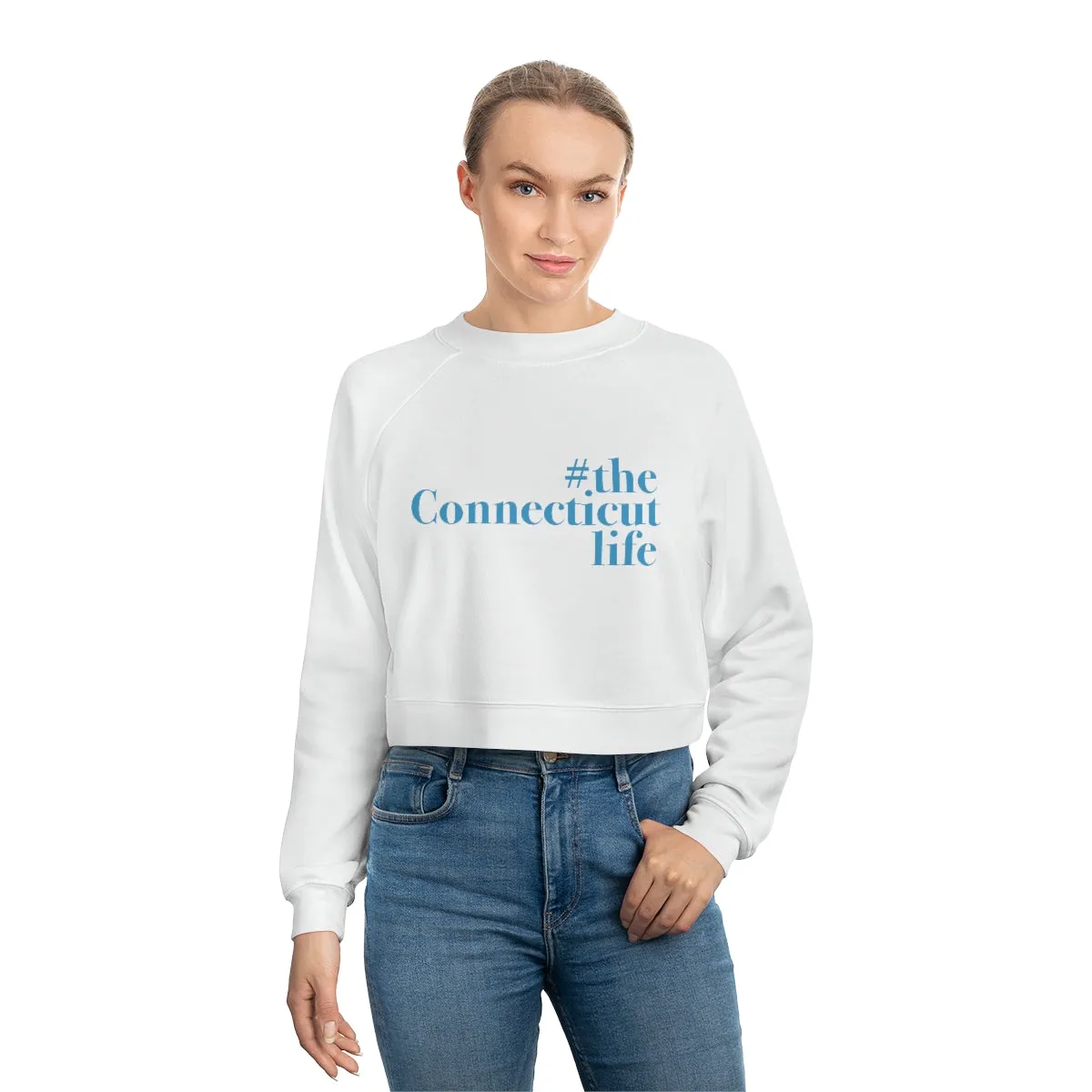 #theconnecticutlife Women's Cropped Fleece Pullover