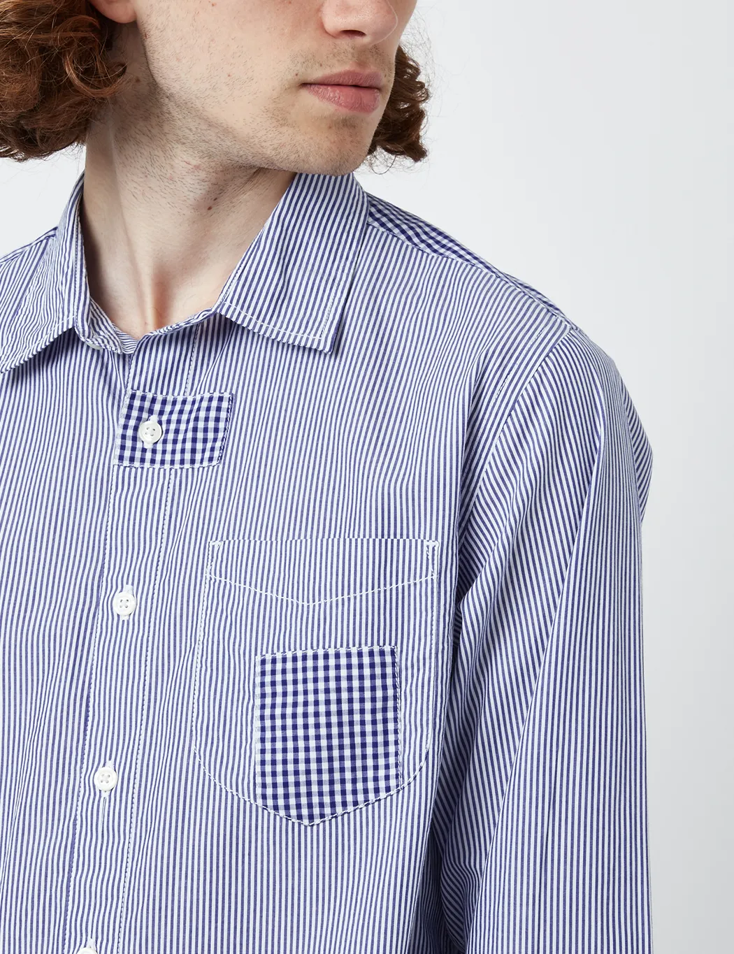 Universal Works Patched Shirt - Blue